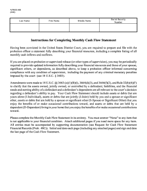 Sample of cash flow statement - Soc ial Security - mow uscourts