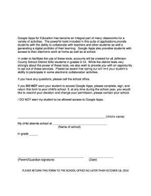 Google Apps Opt-Out Form