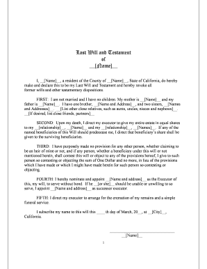 Last Will and Testament
