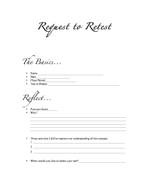 Request to Retest Form