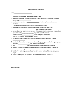Scientific Method Study Guide