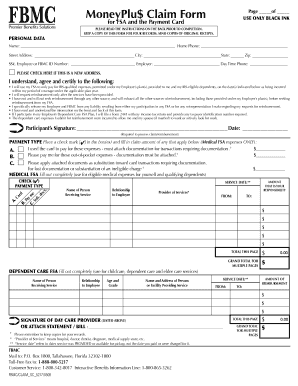 Flexible Spending Account Claim Form