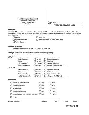 Emergency Ocular Ultrasound Form