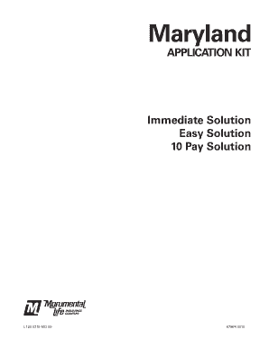 Maryland Life Insurance Application