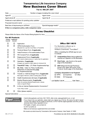 Transamerica Life Insurance Application