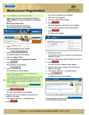 MyAccount Registration Form