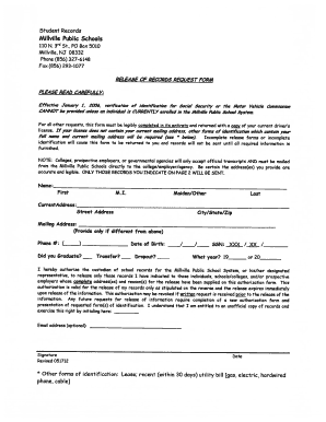 Student Records Release Form