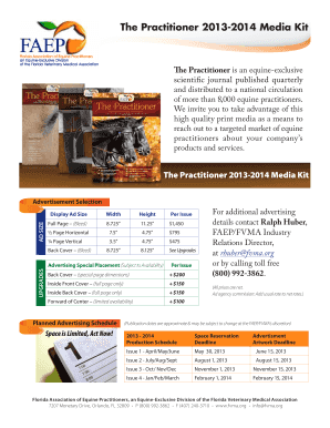 The Practitioner 2013-2014 Media Kit Advertisement Order Form