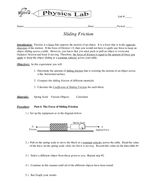 Sliding Friction Lab Report