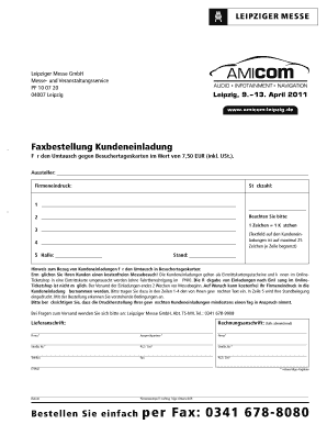 Faxbestellung Kundeneinladung