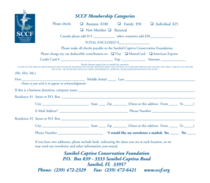 SCCF Membership Application