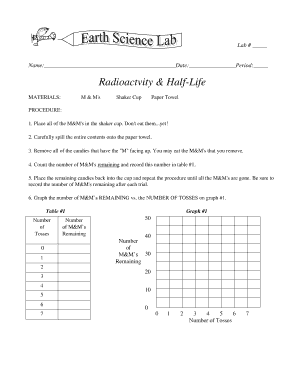 Radioactivity and Half-Life Lab