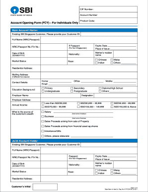Account Opening Form for Individuals