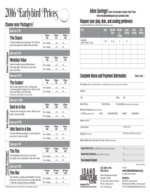 Idaho Shakespeare Festival Season Ticket Order Form