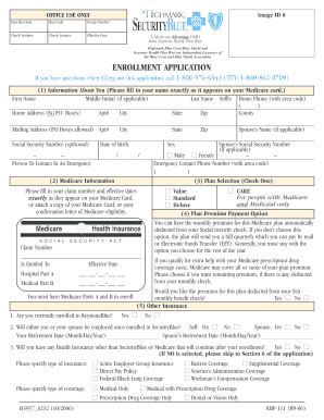 SecurityBlue Medicare Enrollment Application
