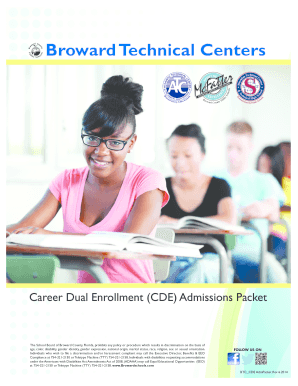 Broward Technical Center Career Dual Enrollment Application
