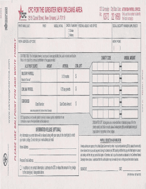 CFC Payroll Deduction Authorization Form