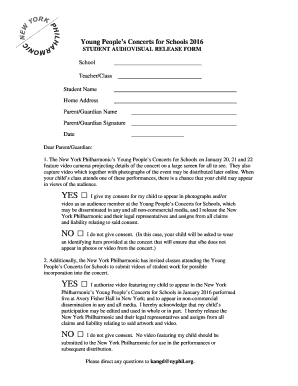 Student Audiovisual Release Form