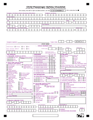 Child Passenger Safety Checklist