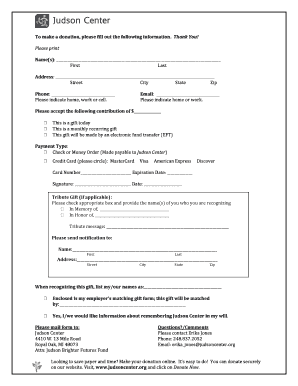 Donation Form