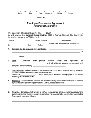Employee Contractor Agreement