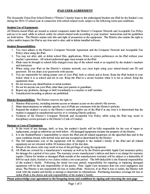 Oceanside School District iPad User Agreement