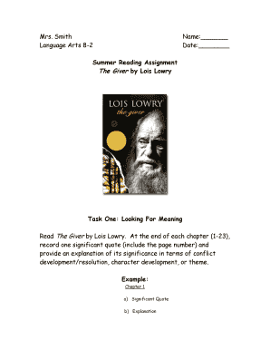 Summer Reading Assignment