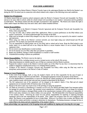 Oceanside School District iPad User Agreement