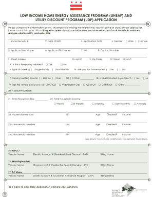 Low Income Home Energy Assistance Program Application