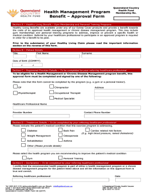 Personal training contract - Queensland Country Health Management Program Health Fund