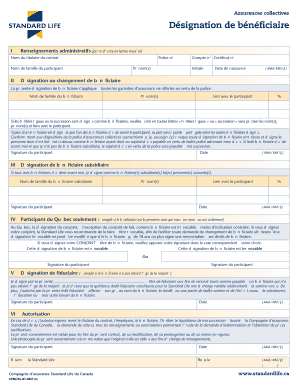 Désignation de bénéficiaire