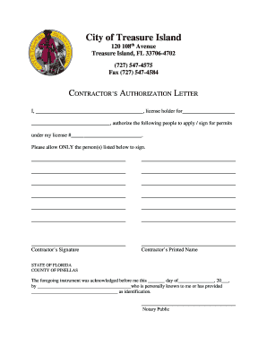 Contractor Authorization Letter