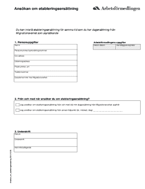 Application for Establishment Grant