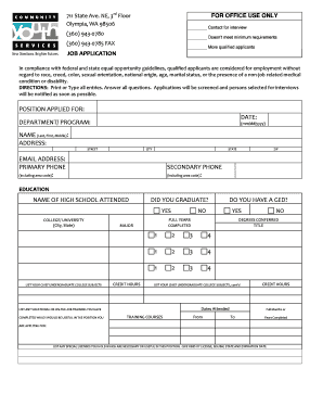 Job Application Form