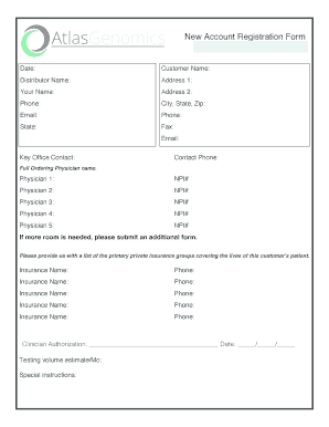 New Account Registration Form