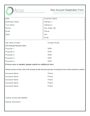 New Account Registration Form