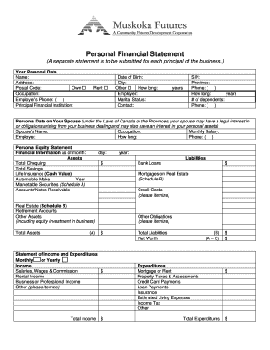 Personal Financial Statement