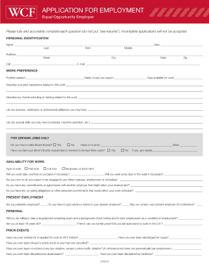 Application for Employment