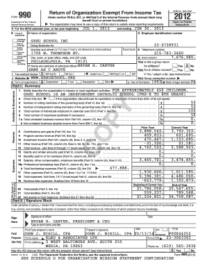 Form 990 Return of Organization Exempt From Income Tax