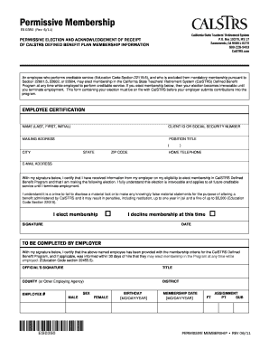 Permissive Membership Election Form