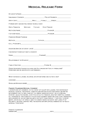 Medical Release Form