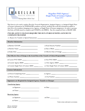 Provider Network Organization Update Form