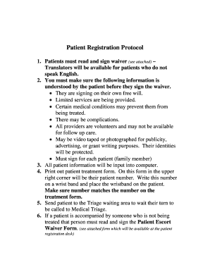 Patient Registration Waiver