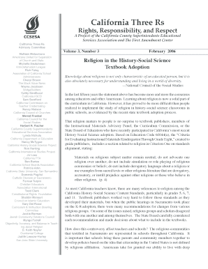 California Three Rs Bulletin