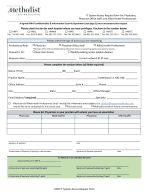 HMH IT System Access Request Form