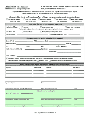 IT System Access Request Form for Healthcare Professionals