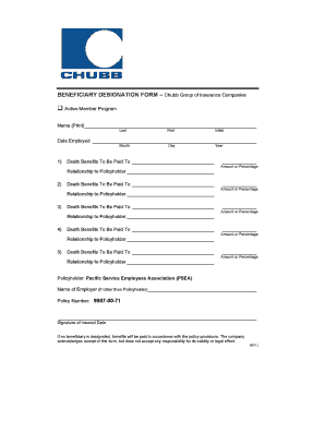 Beneficiary Designation Form