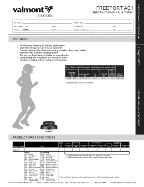 Freeport AC1 Base Cover Order Form