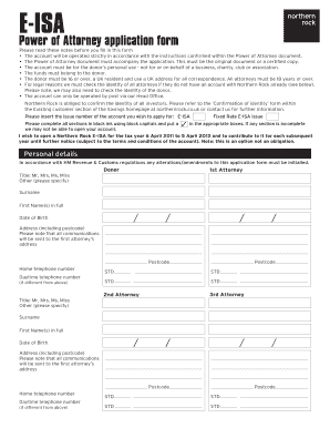 UK E-ISA Power of Attorney Application