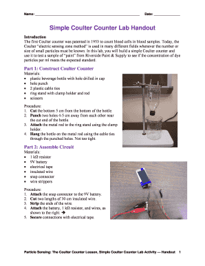 Simple Coulter Counter Lab Handout